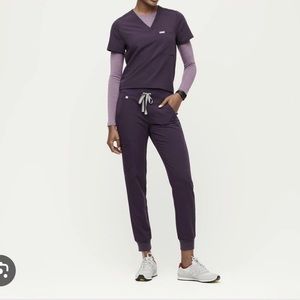 Figs Purple Shadow Catarina Scrub Top